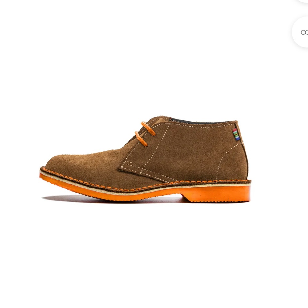 Veldskoen The Sole of South Africa Shoes Sz 8 Brown Suede/Orange Trim New in Box